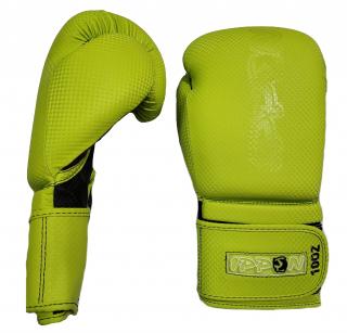BOXERSKÉ RUKAVICE IPPON CARBON NEON Farba: Zelená, Veľkosť: 10 uncí