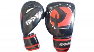 Boxerské rukavice IPPON Dětské Farba: ČIERNA, Veľkosť: 8oz