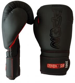Boxerské rukavice IPPON Shadow Farba: ČIERNA, Veľkosť: 10oz