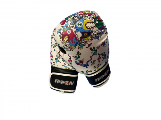 BOXERSKÉ RUKAVICE IPPON SMERKY Farba: Biela, Veľkosť: 10 uncí