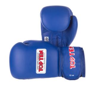 BOXERSKÉ RUKAVICE TOP TEN AIBA BLUE Farba: Modrá, Veľkosť: 10 uncí