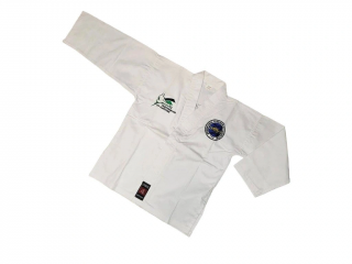 KATSUDO DOBOK ITF S VÝŠIVKOU TAEKWONDO KARVINÁ Farba: Biela, Veľkosť: 140