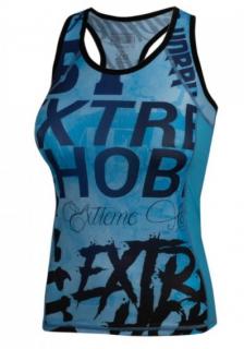 RASHGUARD EXTREME HOBBY DÁMSKY TANK TOP LETTERS BLUE Veľkosť: XL