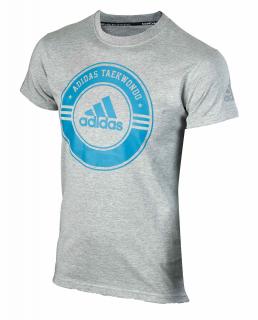 TRIKO ADIDAS COMMUNITY LINE TAEKWONDO GREY - BLUE Veľkosť: 164