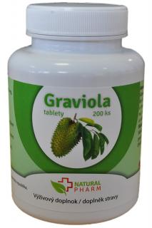 Natur Pharm Graviola + Cat´s Claw /Mačací pazúr/ + Reishi tablety 200 ks