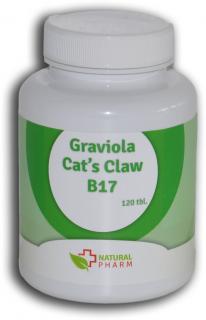 Natural Pharm Graviola + Cat´s Claw /Mačací pazúr/+ B17 tablety 100 ks