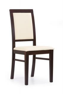 Halmar SYLWEK 1 jedálenská stolička tmavý orech/krémová