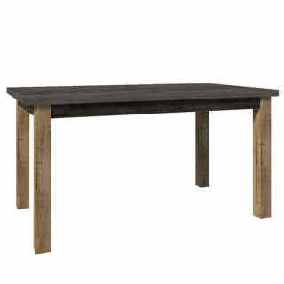 Tempo Kondela Jedálenský stôl, rozkladací, dub lefkas tmavý/smooth sivý, MONTANA STW