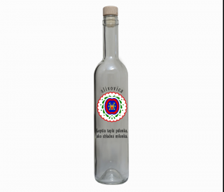 Fľaša 0,50 l SLIVOVICA stredná + Milenka (JTF-OV-156)