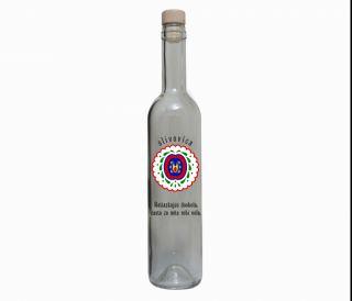 Fľaša 0,50 l SLIVOVICA stredná + Retiazkujúc dookola (JTF-OV-146)