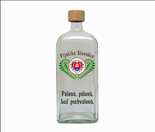 Fľaša 0,70 l PIJATIKA SLOVAKIA veľká + Pálenô, pálenô (JTF-OV-105)