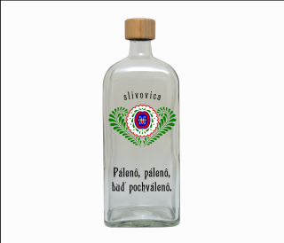 Fľaša 0,70 l SLIVOVICA veľká + Pálenô, pálenô (JTF-OV-101)