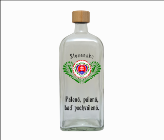 Fľaša 0,70 l SLOVENSKO veľká + Pálenô, pálenô (JTF-OV-104)