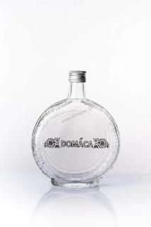 Fľaša DOMÁCA 0.5 l (čierna potlač)  (Potlačená fľaša na domácu pálenku, budík 0,5 l)