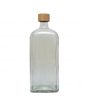 Fľaša Hubert 0,7 l s dreveným uzáverom (0187+1951)
