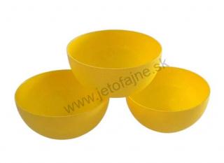 Sada misiek, set 3 ks, žlté, nerozbitné misky, priemer 15 cm, objem 950 ml (2738)