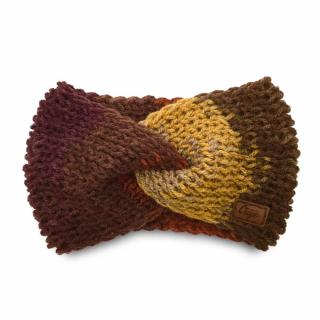 Dámska pletená čelenka na zimu Mabya Ouye Handmade (Dámska prekrížená čelenka na uši viacfarebná)