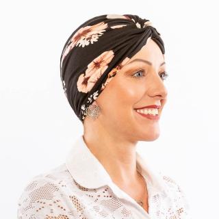 Dámsky Turban po chemoterapii Lilith čierny (Dámsky Turban na hlavu čierny)