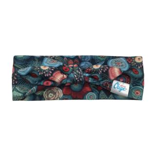 Ouye Handmade Detská uzlová čelenka Kvety (Bavlnená čelenka pre dievčatko Kvety)