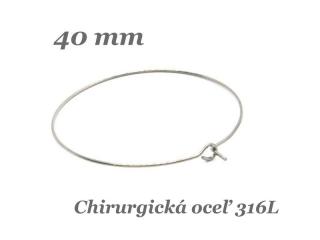 Kruhové náušnice 40mm - chirurg.oceľ 316L