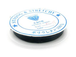 Pruženka 0,6mm - čierny elastický silikónový vlasec