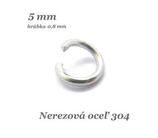 Spoj.krúžky 5x0,8mm - ROVNÝ REZ - nerez. oceľ 304