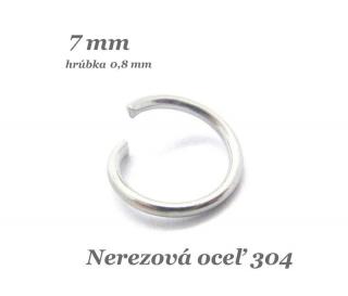 Spoj.krúžky 7x0,8mm - ROVNÝ REZ - nerez. oceľ 304