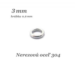 Uzavreté spoj.krúžky 3x0,6mm - nerez.oceľ 304