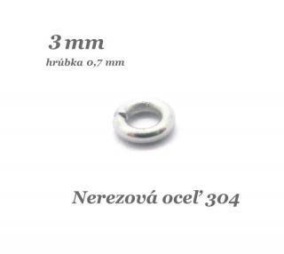 Uzavreté spoj.krúžky 3x0,7mm - nerez. oceľ 304