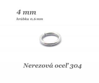 Uzavreté spoj.krúžky 4x0,6mm - nerez. oceľ 304