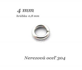 Uzavreté spoj.krúžky 4x0,8mm - nerez. oceľ 304