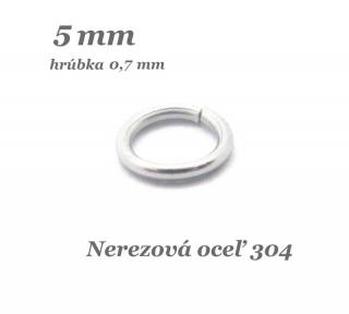 Uzavreté spoj.krúžky 5x0,7mm - nerez. oceľ 304