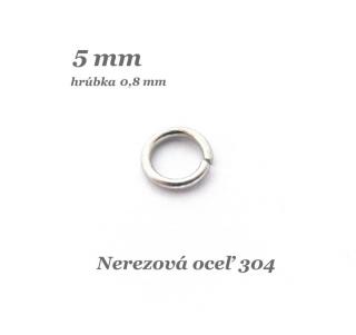 Uzavreté spoj.krúžky 5x0,8mm - nerez. oceľ 304