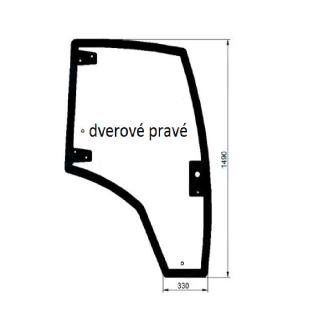 Claas Cergos 330 335 340 345 350 355 dverové pravé sklo zelené