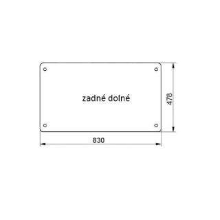 Claas Cergos 330 335 340 345 350 355 zadné dolné sklo zelené