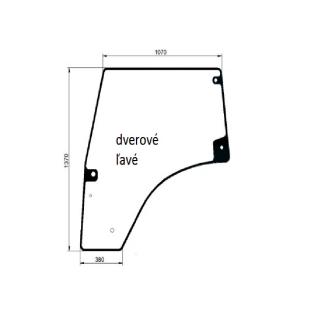 Deutz-Fahr Agrofarm 85G 100G 115G dverové ľavé sklo zelené