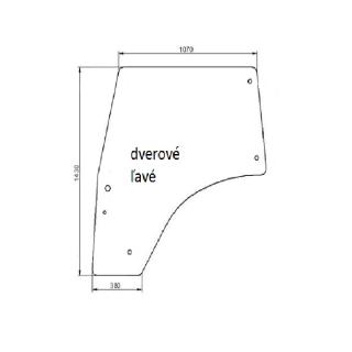 Deutz-Fahr Agrofarm Tier 3 410 420 430 dverové ľavé sklo zelené