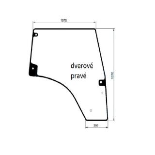 Deutz-Fahr Agrofarm Tier 3 410 420 430 dverové pravé sklo zelené