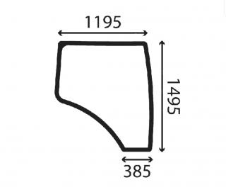 John Deere 7200R 7210R 7215R 7230R 7250R 7260R 7270R 72 dverové ľavé sklo