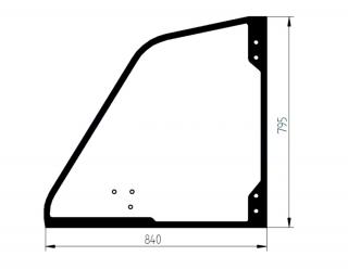 Merlo P25.6 P28.8 P32.6 P34.10 P34.7 P36.10 P36.7 P37.12 dverové horné sklo
