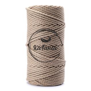 Bavlnená šnúra KaFanta Premium 3PLY 3mm - dark beige