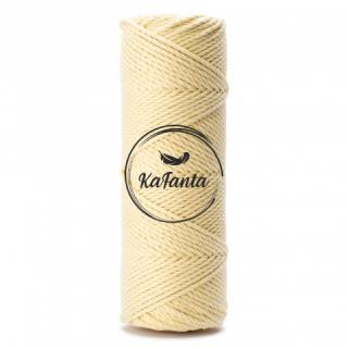 Bavlnená šnúra KaFanta Premium 3PLY 3mm - vanilla