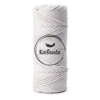 Bavlnená šnúra KaFanta Premium 3PLY 5mm - natural VEĽKÉ KLUBKO 250m
