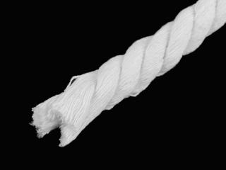 Bavlnená šnúra na výrobu macrame dúhy Ø12 mm - biela
