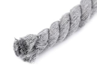 Bavlnená šnúra na výrobu macrame dúhy Ø12 mm - šedá