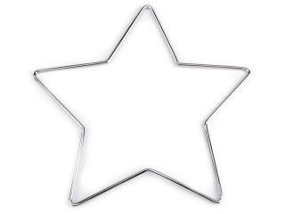 Kovová hviezda na lapač snov Ø20 cm - strieborná