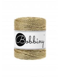 Macrame Bobbiny 3PLY regular metallic gold