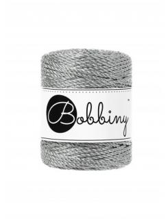 Macrame Bobbiny 3PLY regular metallic silver