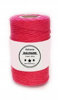 Macrame priadza KaFanta 2mm/60m - červená