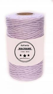 Macrame priadza KaFanta 2mm/60m - svetlo fialová